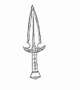Dagger Drawing Sketch Coloring Page sketch template