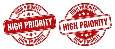 High Priority Stamp. High Priority Label. Round Grunge Sign Stock ...