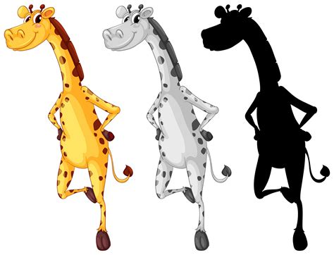 Set of giraffe character 373885 Vector Art at Vecteezy