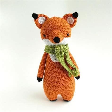 Fox with Scarf Crochet Amigurumi Pattern Crochet pattern by Little Bear Crochets