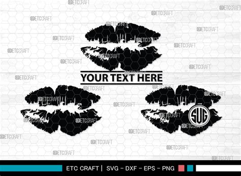 Lips Monogram, Lips Silhouette, Lips SVG Graphic by Pixel Elites ...