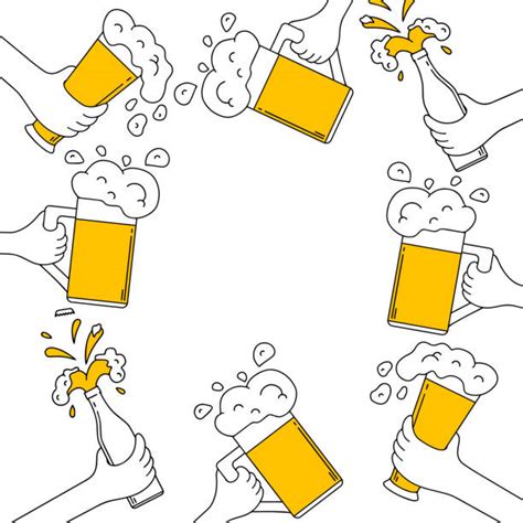 Cartoon Of A Birthday Beer Illustrations, Royalty-Free Vector Graphics ...