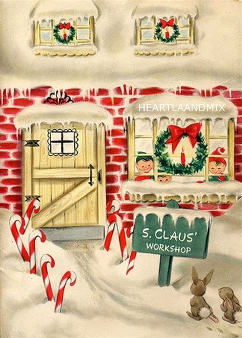 Santa Claus' Workshop Digital Image Download Printable - Etsy