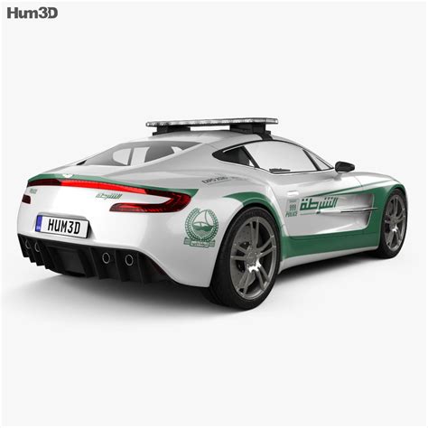 Aston Martin One-77 Police Dubai 2015 3D model - Vehicles on Hum3D