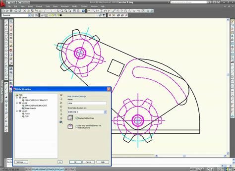 Automatic Hidden Lines - AutoCAD Mechanical 2011 - YouTube