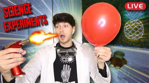 SCIENCE EXPERIMENTS LIVE - Streaming Everyday For A Week! 1/7 - YouTube