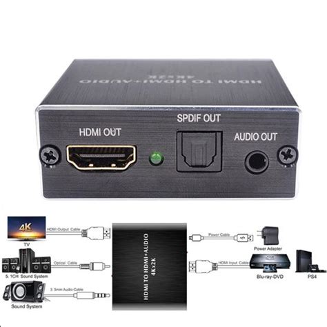 Buy HDMI Audio Extractor extractor+Optical TOSLINK SPDIF+3.5mm Stereo Audio Extractor Converter ...