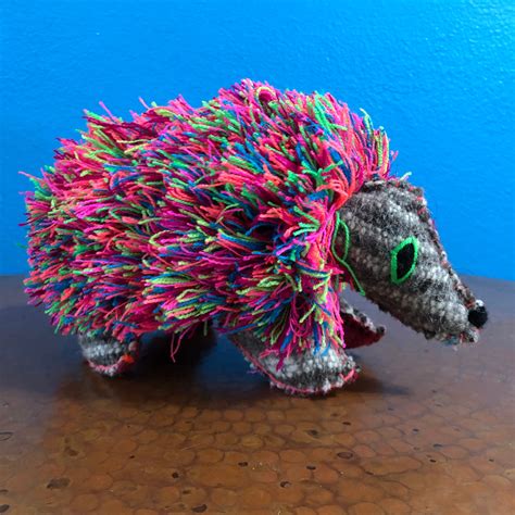 Hand Sewn Stuffed Animal Porcupine Plush Toy