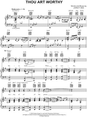 "Thou Art Worthy" Sheet Music - 1 Arrangement Available Instantly - Musicnotes