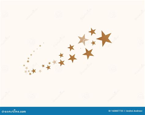 The Falling Stars are a Simple Drawing. Stock Vector - Illustration of falling, congratulation ...