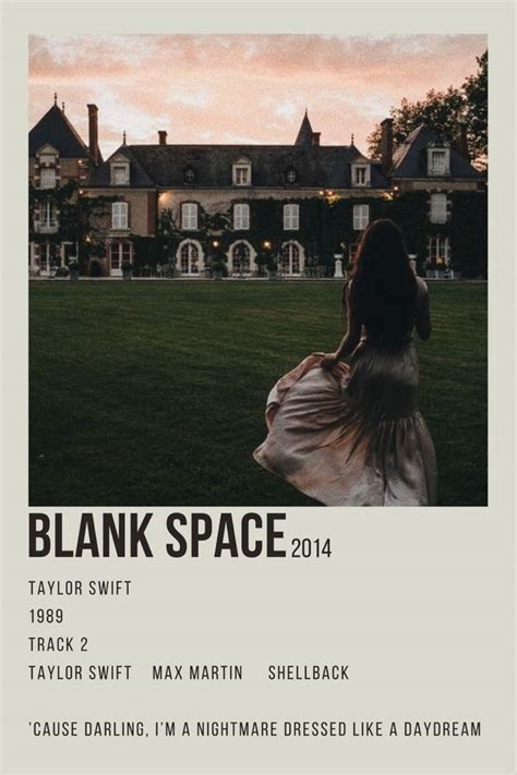 taylor swift blank space 1989 minimalist poster minimal poster polaroid | Taylor swift ...