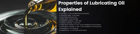 Properties of Lubricating Oil Explained