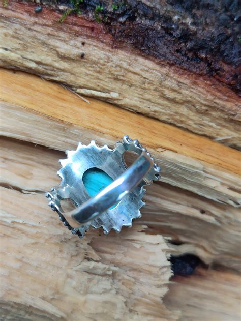 Turquoise Gemstone Ring/ Round Gemstone Ring/925 Sterling - Etsy