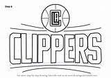 How To Draw Los Angeles Clippers Logo NBA Step By  sketch template