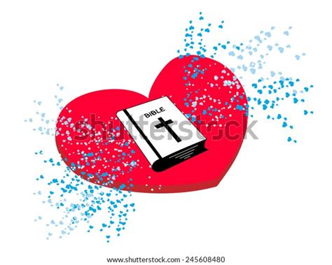 Biblevector Illustration Holly Bible Hearts Stock Vector (Royalty Free ...