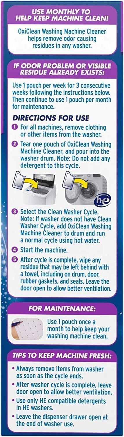 OxiClean Washing Machine Cleaner W/ Odor Blasters All Machines Cleaner ...