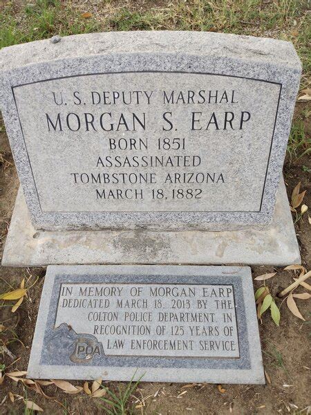 Morgan Earp grave in Colton, Inland Empire