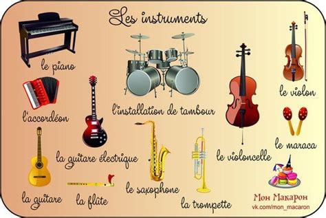 Les instruments de musique | Clases de francés, Aprender francés, Idioma francés