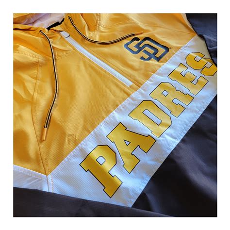 New Era San Diego Padres Throwback Track Jacket Brown White Yellow ...