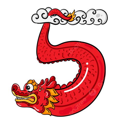 Five Number Dragon Kids Vector, Dragon, Kids, Doodle PNG and Vector ...