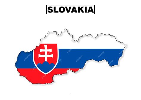 Premium Vector | Slovakia vector flag map