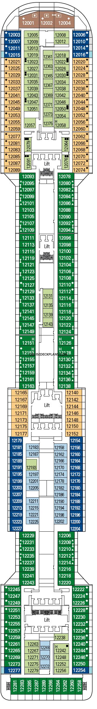 Msc Divina Deck Map