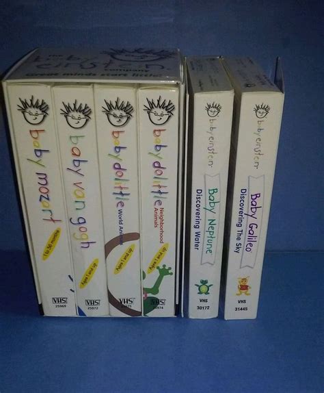 6 Baby Einstein VHS Tapes Mozart Neptune Galileo Van Gogh Baby Dolittle ...