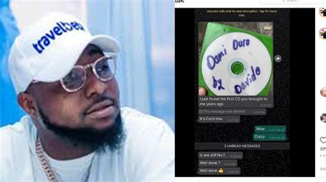 Davido Shares a picture of the old 'Demo' containing the hit song 'Dami Duro' | Theinfong