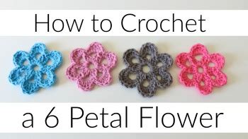 How to crochet a 6 petal flower - Melanie Ham