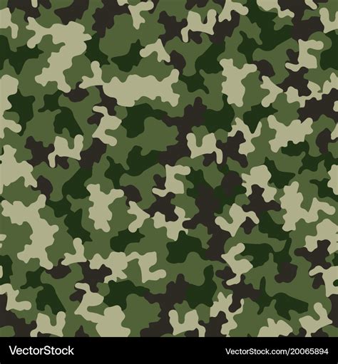 Green camouflage seamless pattern military Vector Image