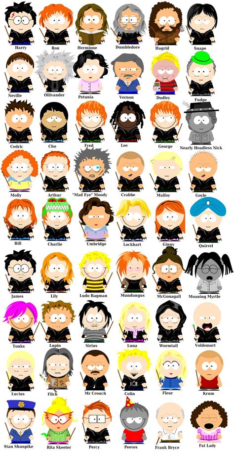 South Park Harry Potter | Harry potter characters, Harry potter, Harry potter drawings