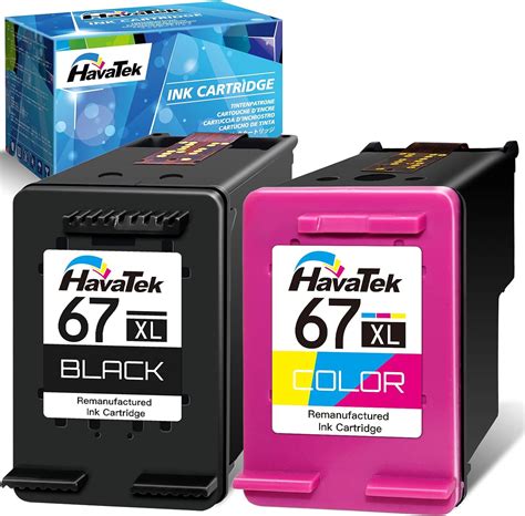 Amazon.com: HavaTek 67XL Ink Cartridge Replacement for HP 67 Ink Cartridges Black/Color Combo ...