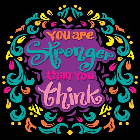 You are stronger than you think hand lettering. 12355293 Vector Art at Vecteezy