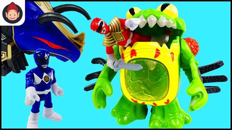 Imaginext Power Rangers Alien Invasion Figures Toys Blue Ranger Megazord Terror Toad Ultimate ...