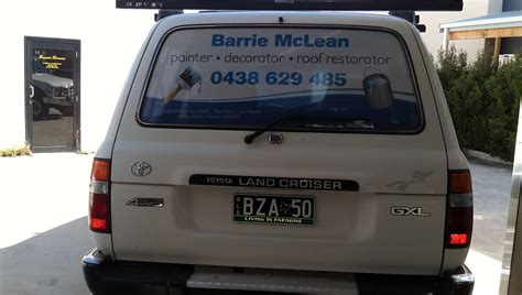 Toyota Landcruiser 4WD oneway vision - Painter, decorator & roof restorator Window Graphics ...