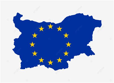 Eu Flag On Bulgaria Map Graphical, Symbol, Graphical, Clipping Path PNG Transparent Image and ...