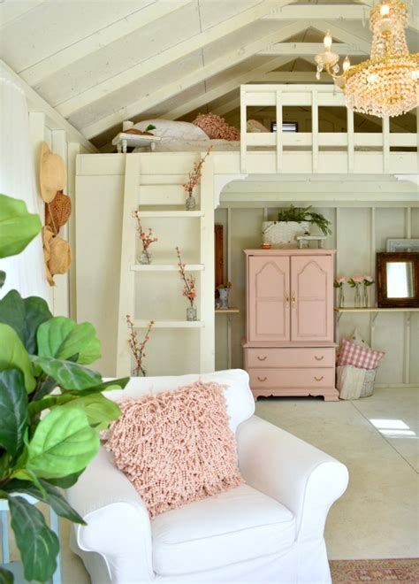 Fancy Farmgirls | Shed interior, She shed interior ideas, Shed with loft