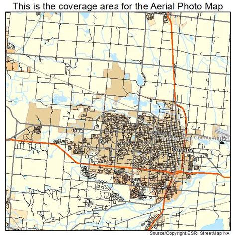 Aerial Photography Map of Greeley, CO Colorado