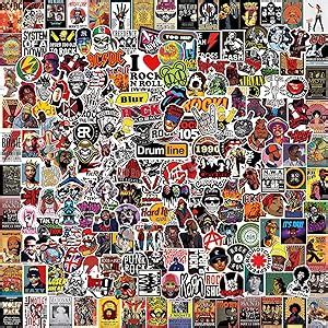 200Pcs Rock and Roll Stickers, Classic Rock Band Stickers Pack for Adults Teens, Vinyl ...