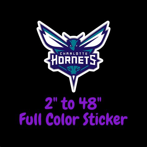 Charlotte hornets – Hornet With Name In Middle – Full Color Vinyl ...