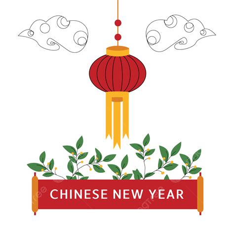 Chinese New Year With Lanterns, Chinese, New Year, Chinese New Year PNG and Vector with ...