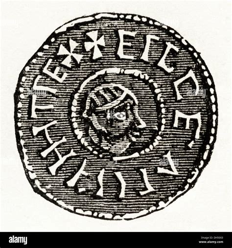 Anglo Saxon Britain. Coin of King Egbert in Anglo-Saxon Britain Stock ...