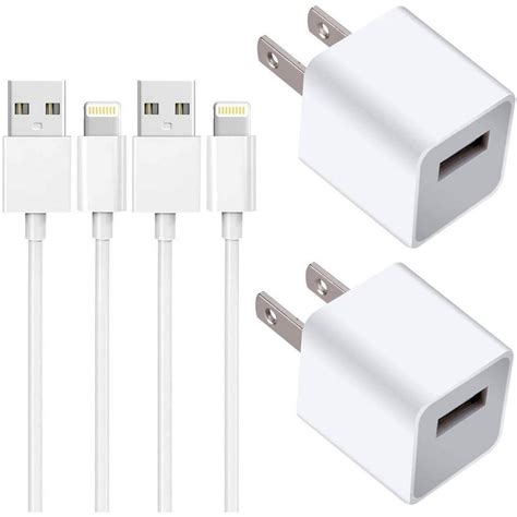 For iPhone Charger Charging Cable +USB Wall Charger 5-Pack, Power ...