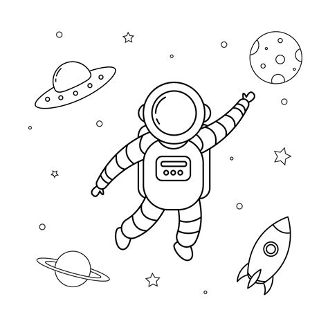 pequeño astronauta y esquema del espacio exterior para niños libro para ...