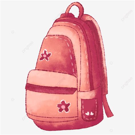 Backpacker PNG Transparent, Pink Cute Backpack Illustration, Backpack, Pink Drawing, Cute ...