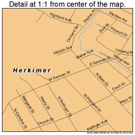 Herkimer New York Street Map 3634121