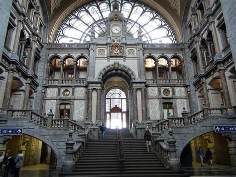 Inside the main building at Antwerp Central (Antwerpen-Centraal) Train ...