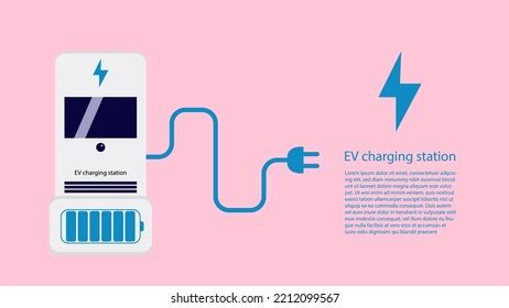 Charging Station Design Concept Electric Vehicle Stock Vector (Royalty ...