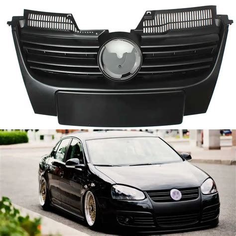 Car Front Bumper Grille Grill For Volkswagen Jetta MK5 2006 2007 2008 2009 2010 Black -in Racing ...