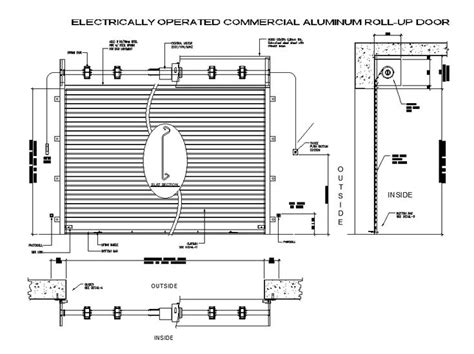 Roll-up door detail drawing presented in this AutoCAD drawing file. Download this 2 d AutoCAD ...